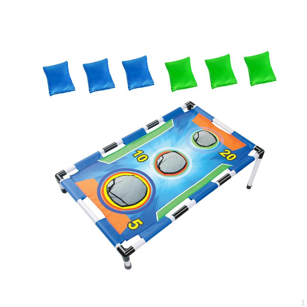 Bean Bag Toss Game Kit Cornhole Board 3 Hole Fun Sandbag Throwing Tossing Beanbags for Indoor
