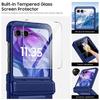For Motorola Razr Ultra 2024/Razr Pro 2025/Razr Pro 2026 With Hinge Protection, Built-in Screen Protector Shockproof All-Inclusive Phone Cover-Blue