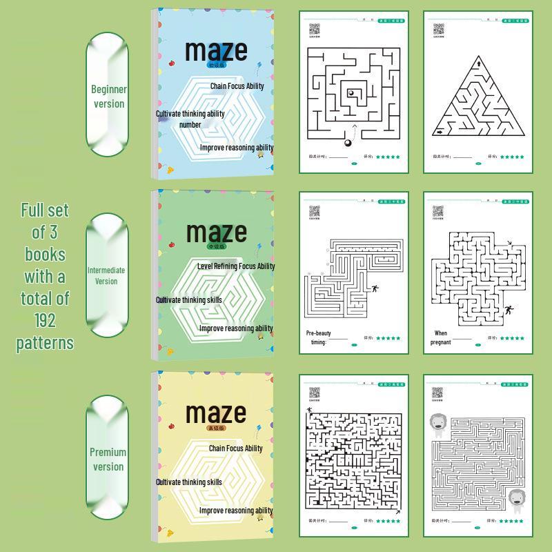 Kids' Maze Challenge: Intelligence Boosting Puzzle Book for Elementary Students