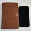 Vintage Leather Notebook - Loose-Leaf Kraft Journal with Strap, Soft Plain Cover Flip Diary Notepad