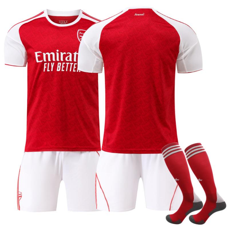 Teens Kids Adults Football Kits Sport Training Jersey Set with Socks 25/26 Arsenal Home #7 Bukayo Saka