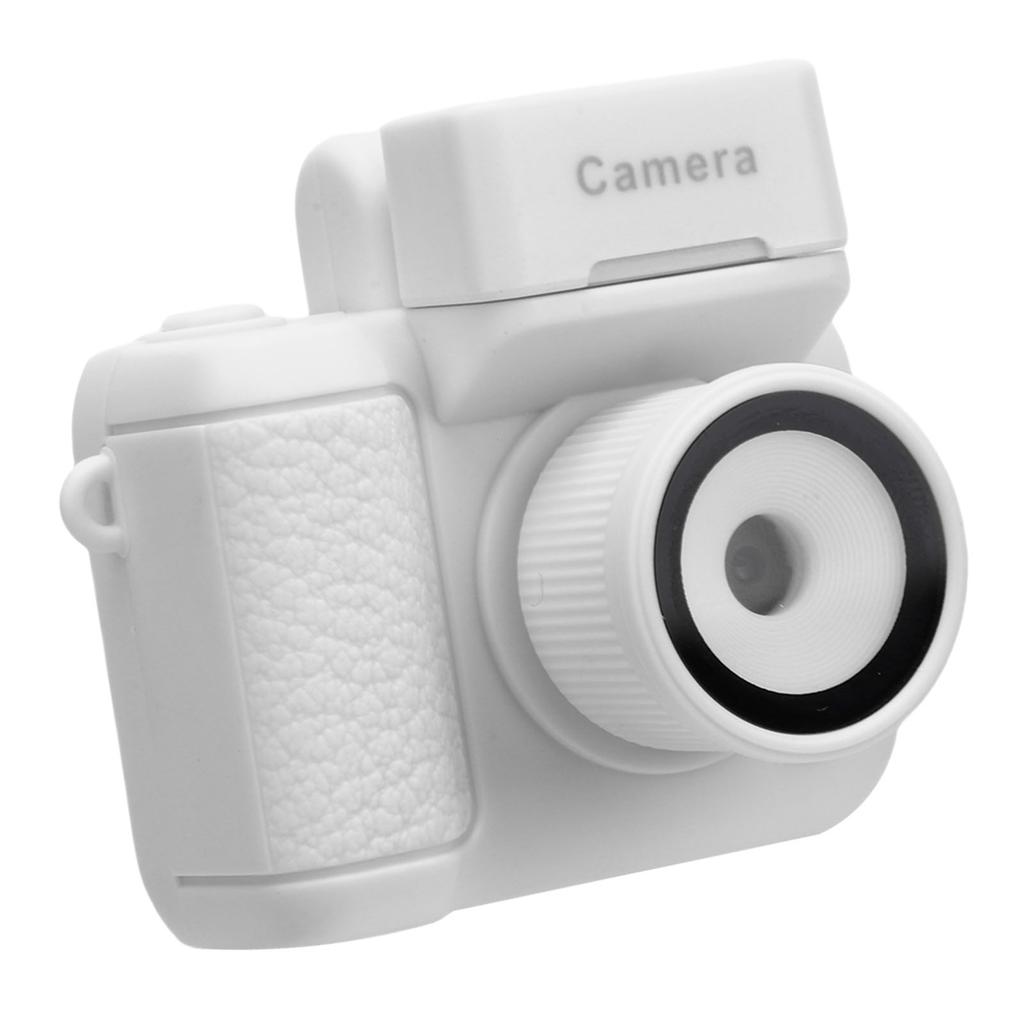 1080P Tiny Digital Camera 1.44 Inch HD Display Thumb Sized Camera Keychain with 32GB Memory Card Built in Flash White