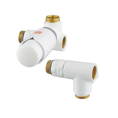 Thermostatic T-piece, Left Axial, White (head Facing Right) Luxrad