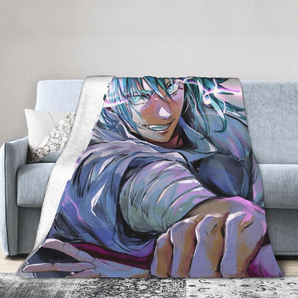 Hajime Kashimo Jujutsu Kaisen Blanket Quality Warm Soft Throw Blanket Winter Child Couch Chair Fluffy Bedspread