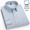 New 100% Cotton Oxford Mens Striped Plaid Shirts Long sleeve Male Business Casual High Quality Formal Shirt For Men Social Shirt