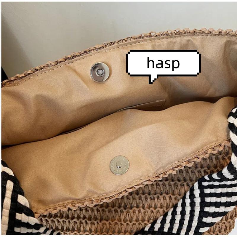 Boho Chic Large Woven Straw Tote Bag for Women Commuter Handbag Shoulder Bag, Perfect for Spring Outings, Beach Tote Bag