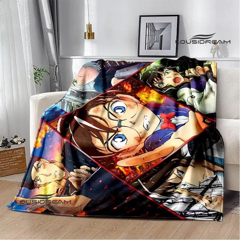 Detective Conan Cartoon Printed Blankets Picnic Blanket Warm Flannel Blankets Home Bed Linings Blankets for Beds Birthday Gift