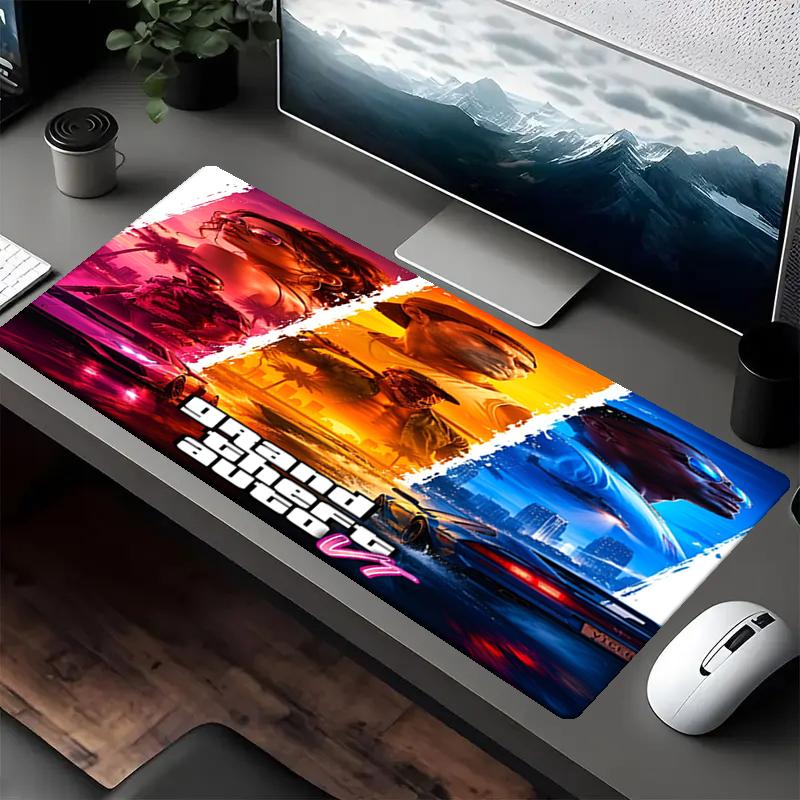 GTA 6 Thema Mauspads, Rutschfeste Gummiunterlage, Multifunktionale Büro- & Heimdekoration, Perfekt zur Personalisierung des Arbeitsplatzes.