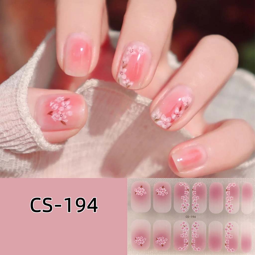 CS Waterproof and No-bake Gel Nail Polish Film All Stick Japanese and Korean Wind Spring and Summer Nail Wrap Paper Nail Wrap Paper