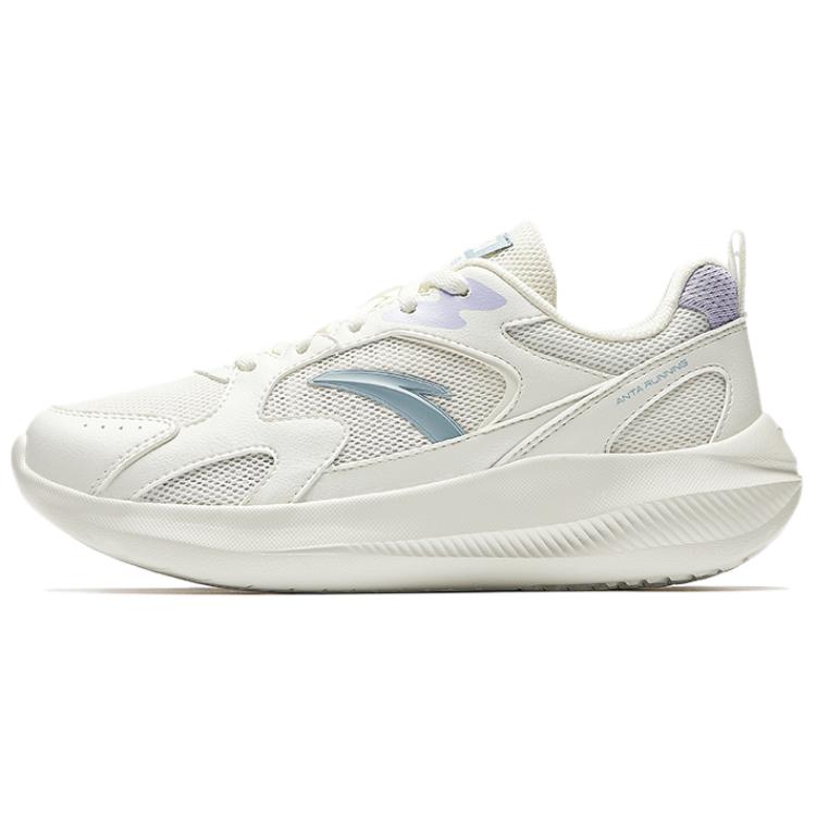 Anta Versatile Comfortable Shock Absorbing Breathable Lightweight Low Top Casual Training Running Shoes Women sneaker White Blue 922535507-4