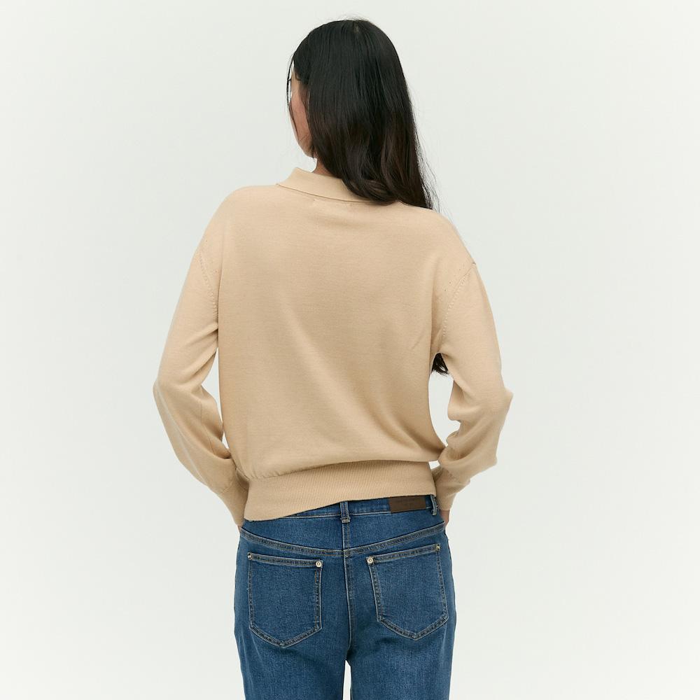 Ibiem Button Collared Pullover Emp1Kpo010