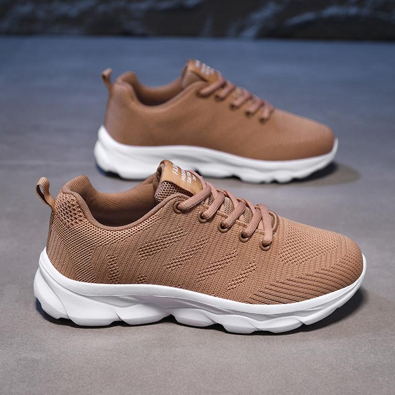 Spring and Autumn Ultra-light Fly-woven Sneakers, Lightweight Soft-soled Running Shoes, Mother Morning Exercise Cloth Shoes, Fitness Shoes