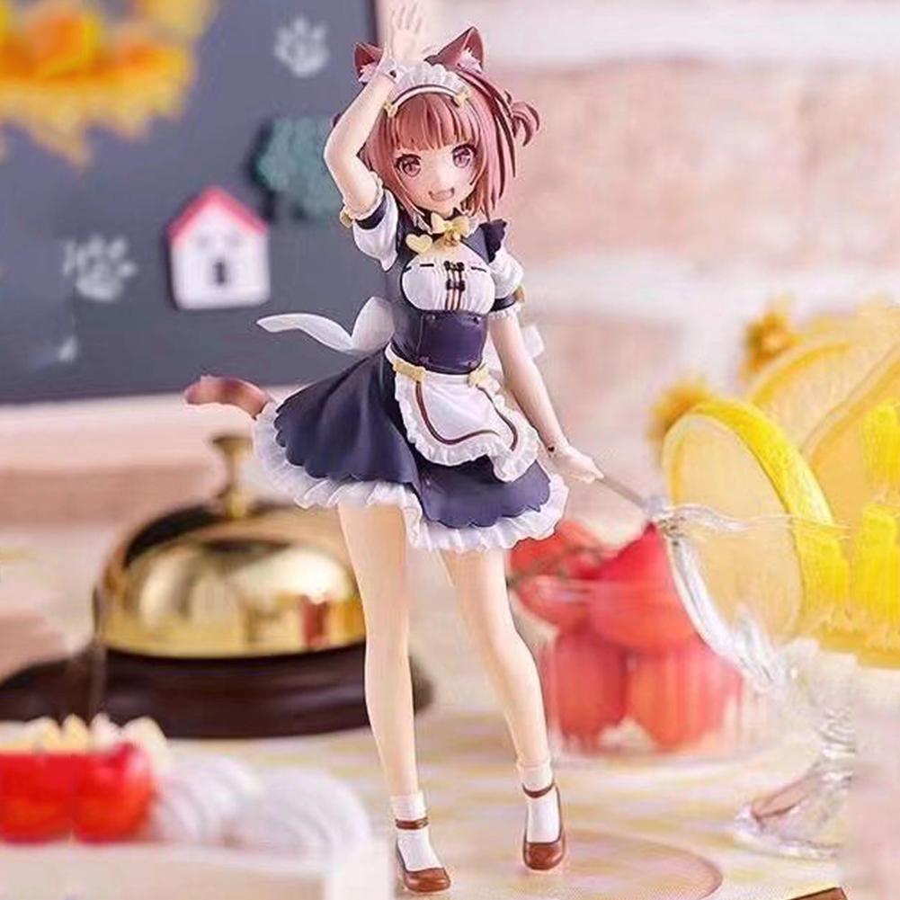 Anime-Spielzeugfigur Kokosnussfigur Schönes Dienstmädchen-Outfit Actionfigur Azuki-Figur Süßes Katzenmädchen Modellkollektion Anime-Geschenke
