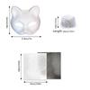 Maschera da Mascherata Non Verniciata con Bordatura Pelosa Rete Adesiva in Tessuto Maschera Facciale da Gatto Maschera Non Verniciata per Fornitura di Halloween