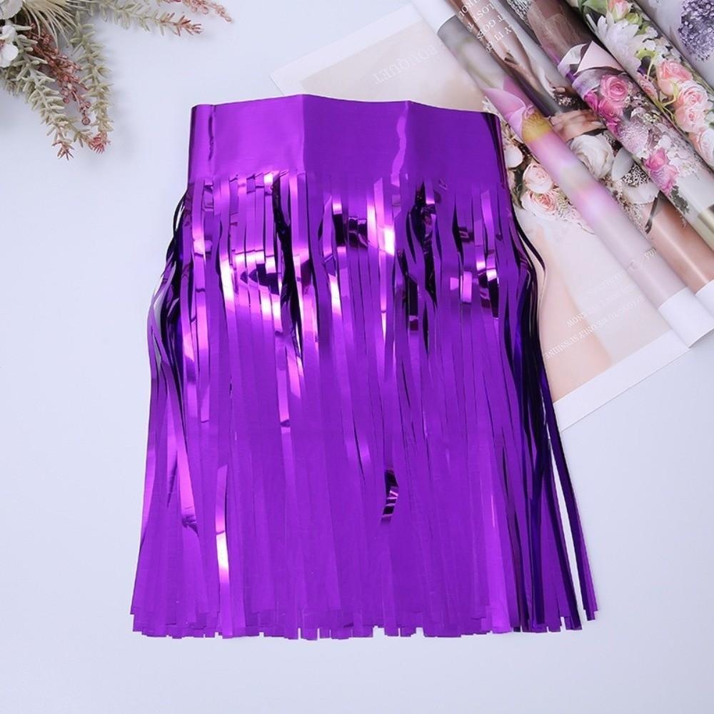 Shiny Metallic Foil Fringe Garland Foil Fringe Curtain Banner  Party Backdrop Curtain