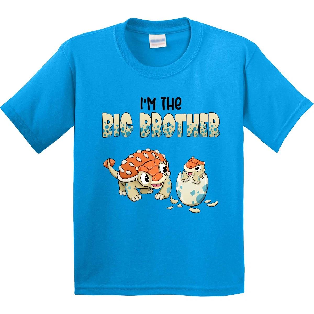 Inktastic I m The Big Brother Ankylosaurus Bros Youth kids boys T-Shirt Dinosaurs Dinosaur 160