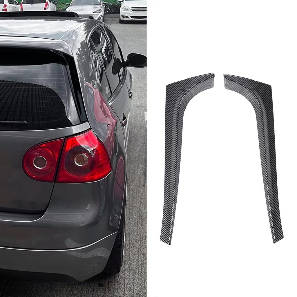 Pair of Rear Window Side Spoiler Wing Cover Trim Sporty Look Back Window Side Splitter Replacement for MK5 R32 2003-2008