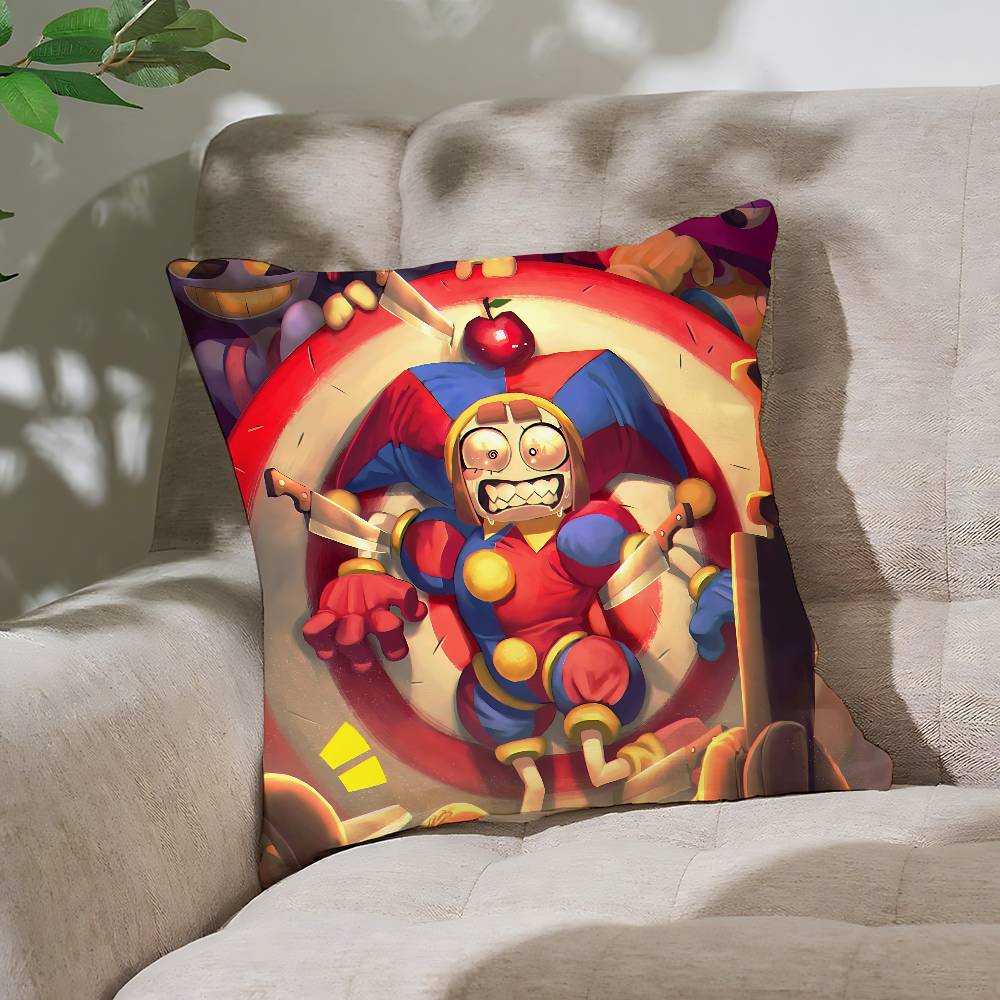 Cartoon The A-Amazing D-DigitalS I-Circus Pillow Case Throw Pillow Cover Nordic Vintage Style Cushion Covers Sofa Couch Seat