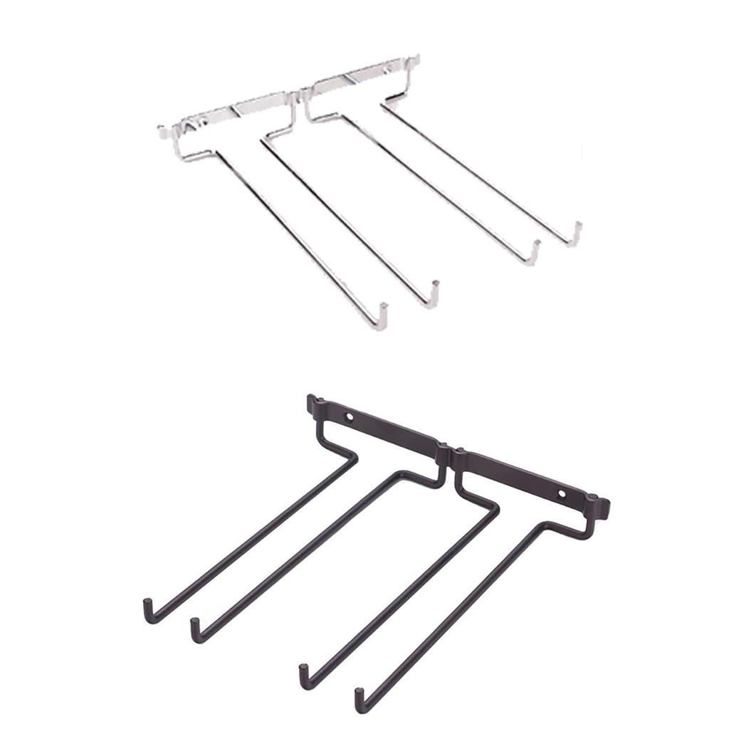Hanging Wine Glass Rack Wall Mount Metal Wine Glass Storage Hanger Stemware Holder Rack Wine Glass Holder for Kitchen