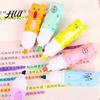 Office Highlighting Pen 6Pcs Chisel Tip Highlighter Marker, Cute Marker Pen, Cartoon Macaron Oblique Head No-Bleed Ink Markers for Journaling,