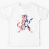 Patriotic Cat Playing Guitar Rock'n Roll Band USA Flag Kids T-Shirt