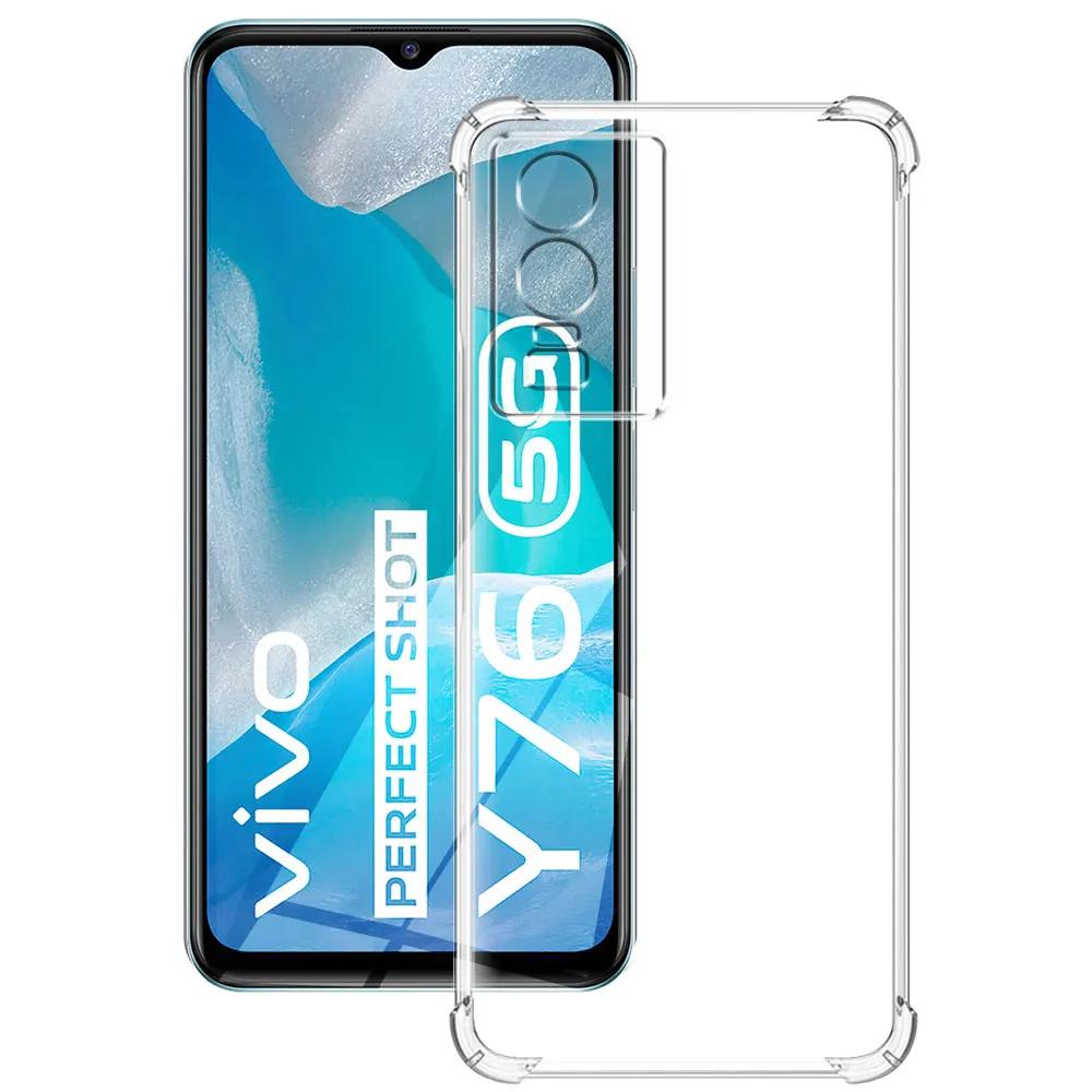 For Vivo Y76 5G V2124 Case Soft Silicone Cover For Vivo Y74S 5G Clear Shockproof Airbag TPU Phone Case for VIVO Y76S 5G Funda Vivo Y74S 5G