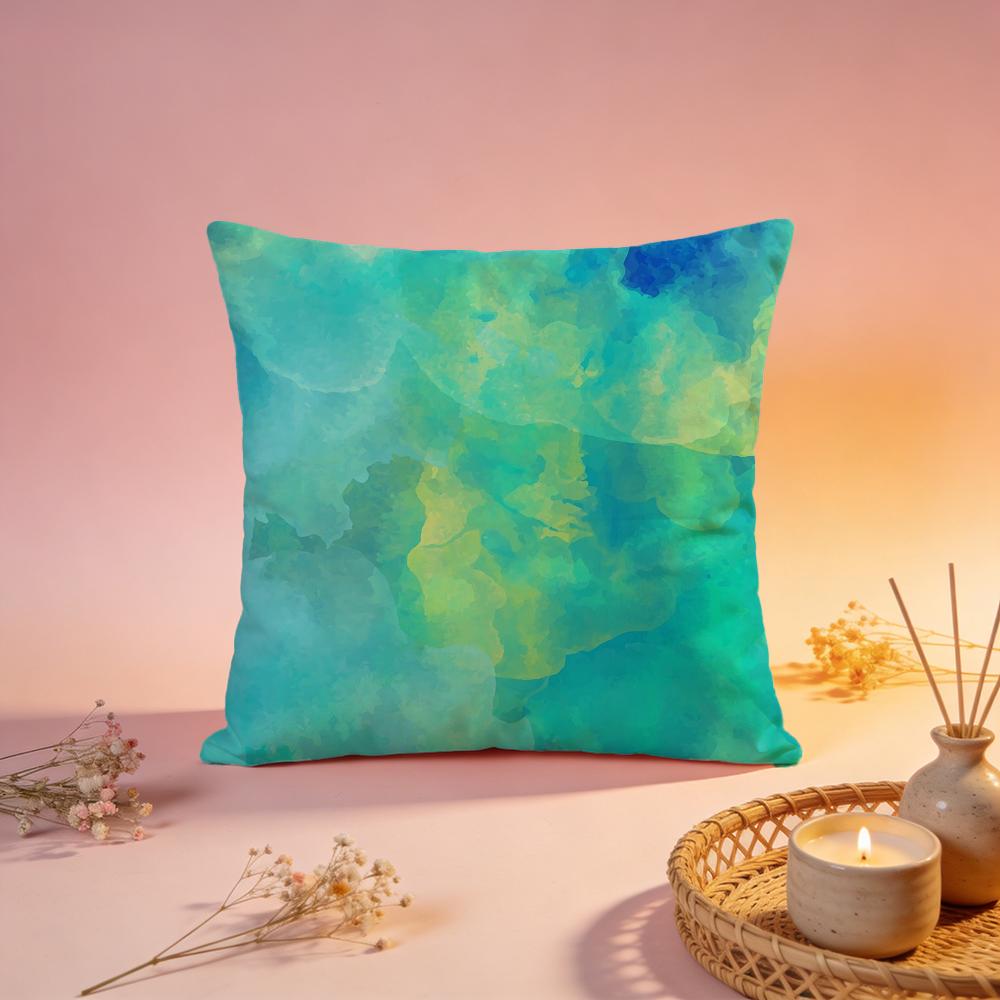 Bold Icy Blue Flame Art Cushion Cover Comfortable Durable Pillow Cover MultiScene for Home Office Car Sofa