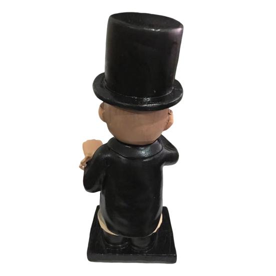 Gentleman Shape Tissue Rack Decorative Functional Toilet Paper Stand Storage Display Sculpture Resin Garden Ornament