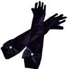 Autumn and Winter Velvet Long Gloves Black Dress Wedding Ball Bridal Etiquette Dinner Performance Party Gloves