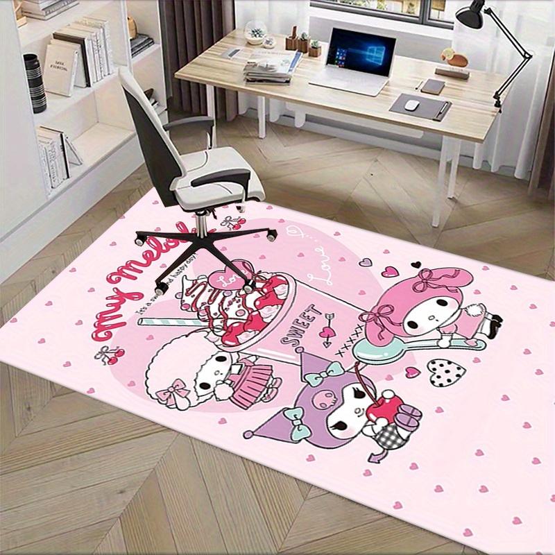 Office Rug My Melody, Sweet Treats Anti-Slip Rug, Machine Washable for Living Room, Bedroom, Office, Multiple Sizes, Bedroom Mat, Decorative Mat, Dura