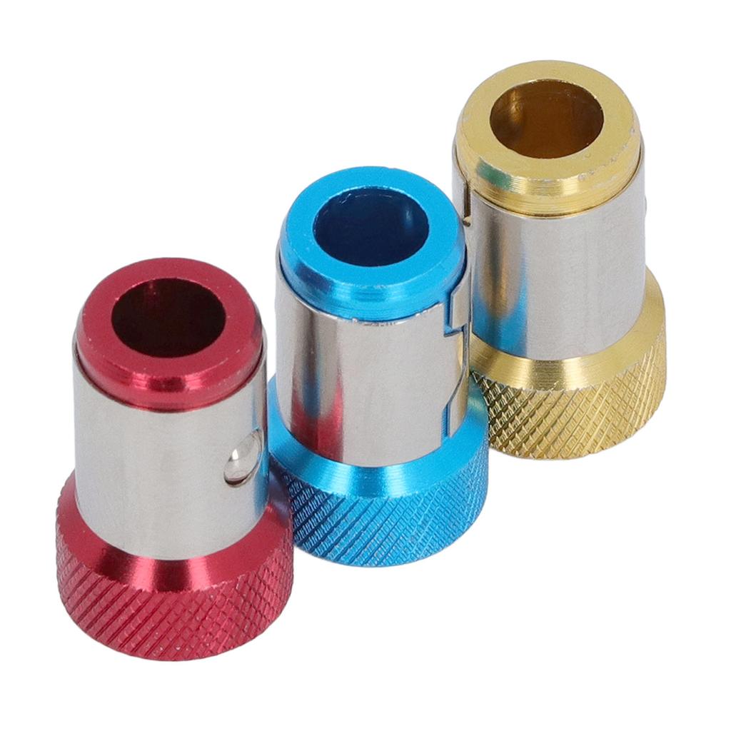 12 STÜCKE Magnetische Schraubenringe Aluminiumlegierung Rändelung Magnet Saug Bithalter für Sechskantschraubendreher