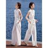 MOHAN YIMEI New Chinese Style Jacquard Sleeveless Blouse