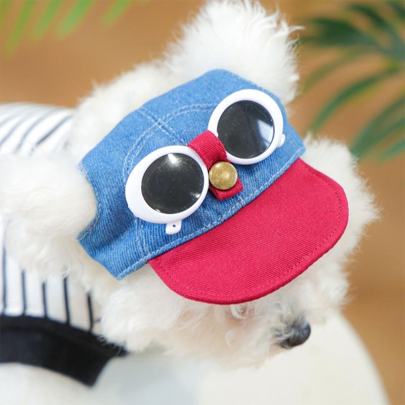Comfortable Wide Brimmed Sun Hat For Pet Headgear Outdoor Summer Headgear Breathable Hat