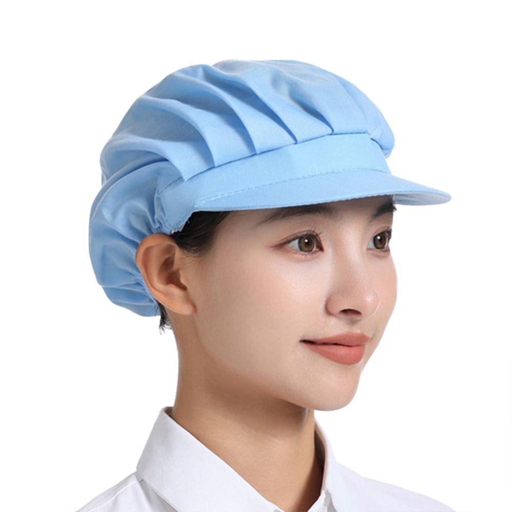 Dust-proof Chef Hat Elastic Hair Nets Cap Fashion Catering Cap  Food Service