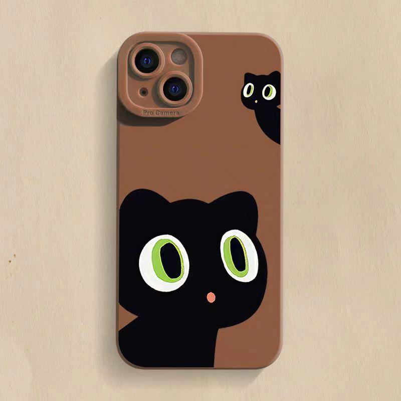 Black Cat Anti-Drop Phone Case for iPhone 8/XR/12/13/14Promax