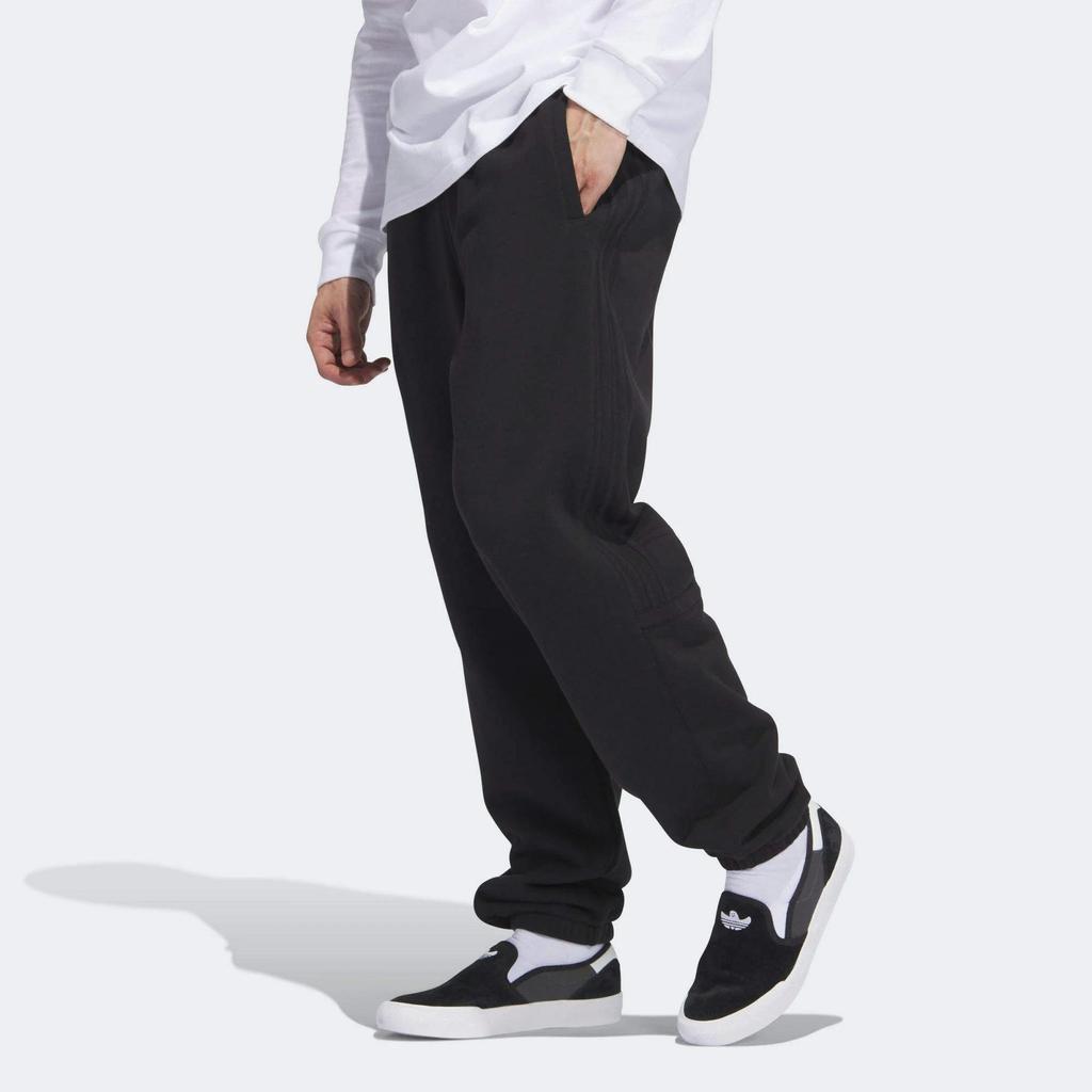 Adidas Originals Knitted Sweatpants Unisex Black Moderate Cuffed Pants (Unisex) Knitted Sweatpants IJ6321