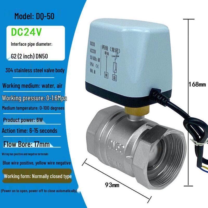 

Aokewen Electric 2-Way Stainless Steel Ball Valve