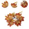 Fall Candle Ring for Pillar Artificial Candle Garland Decor Mini Autumn Wreath Rustic Fall Candle Holders for Bar Home Party