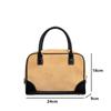 Female Leather Top Handle Bags Simple Contrast-color Women's Shoulder Bags Casual Boston Crossbody Bags Vintage Ladies Handbags