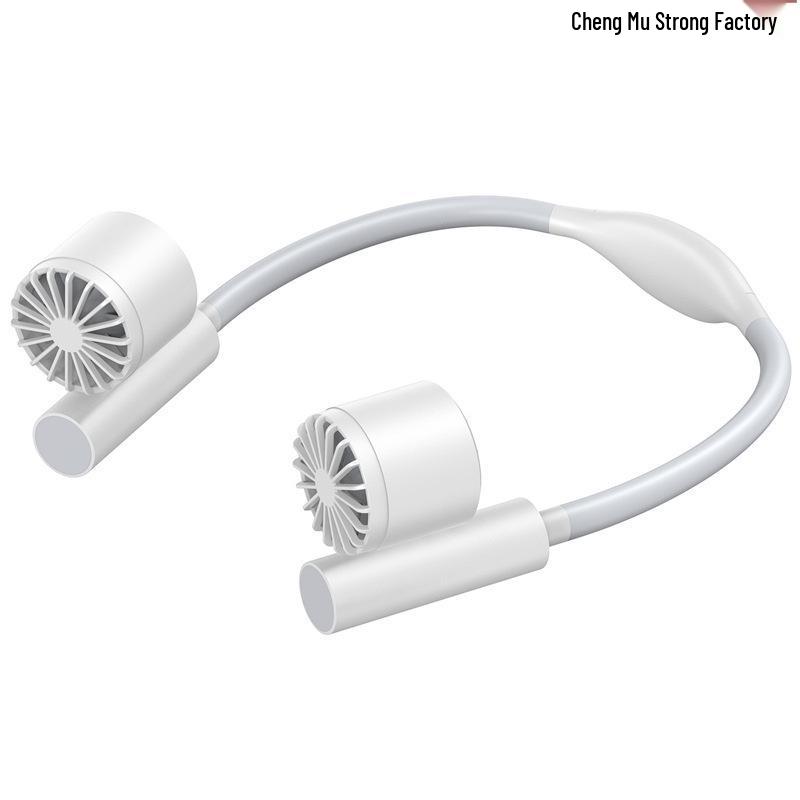 

Portable Dual-Head Neck Fan with Long Battery Life and Spray Feature 2 inch