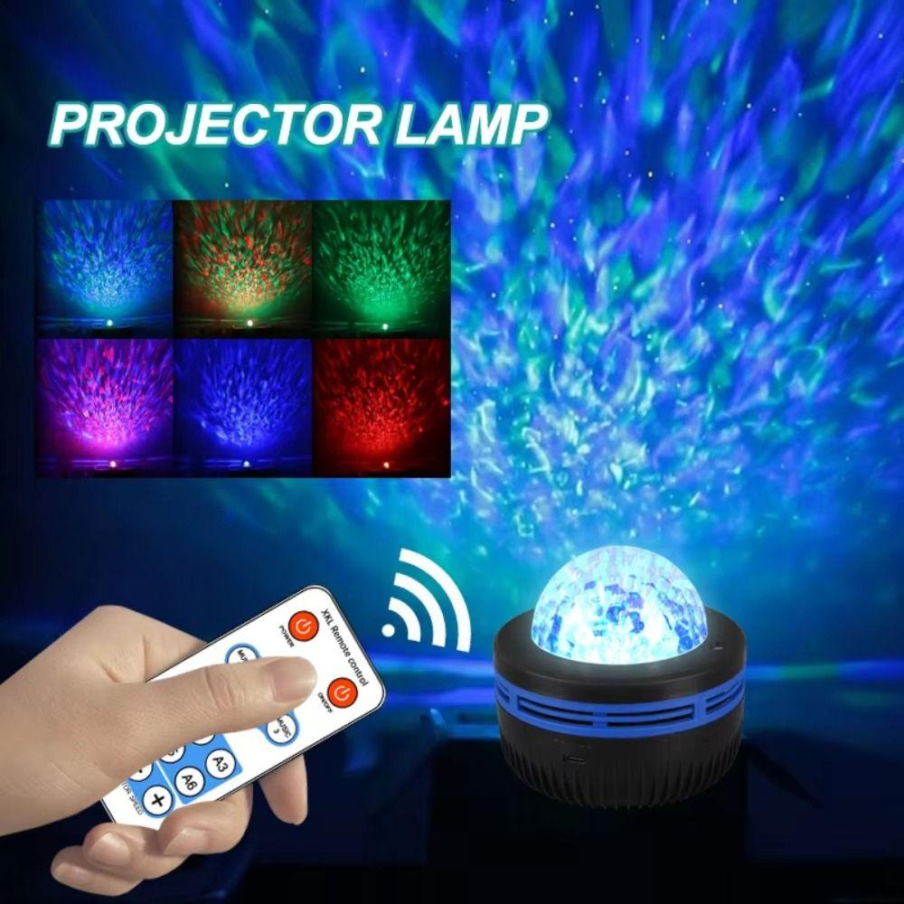 Remote Control Aurora Projection Lamp Color-Changing Light RGB Color LED Night Light Auto Rotating Northern Lights Effect