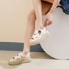 Trendy Casual Single Shoes 2024 Summer New Cross Strap Breathable Hollow Thick Sole Versatile Daily Women's Vulcanized Shoes