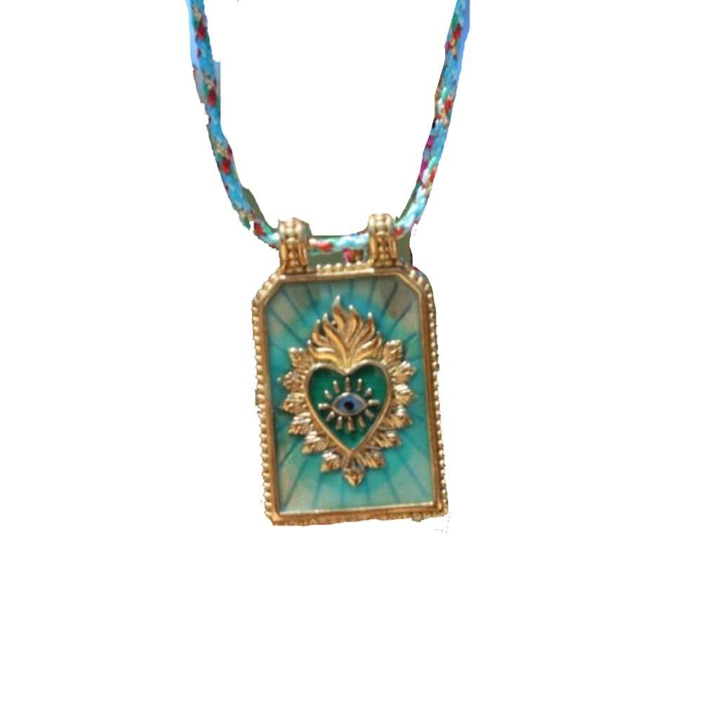 Generous Card Heart Pendant Necklace Gothic Collarbone Chain Fashion Square Necklace Men