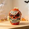 Niche Horror Collection Pieces Halloween Skull Apples Resin Statue, Gothic Spooky Decor with Tabletop Props Worm, Prop for Party Haunted House, Unique