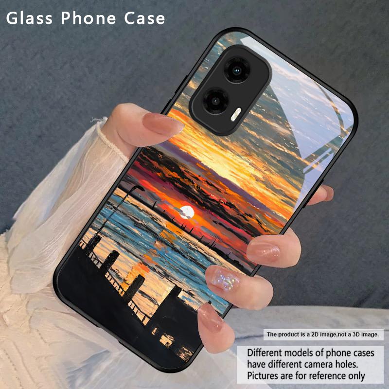 Sea storm small sailboat For Motorola Moto Edge 20 Lite 30 Pro 40 Neo 50 Ultra G14 G22 G24 Power 34 G35 X30 Pro Glass Phone Case
