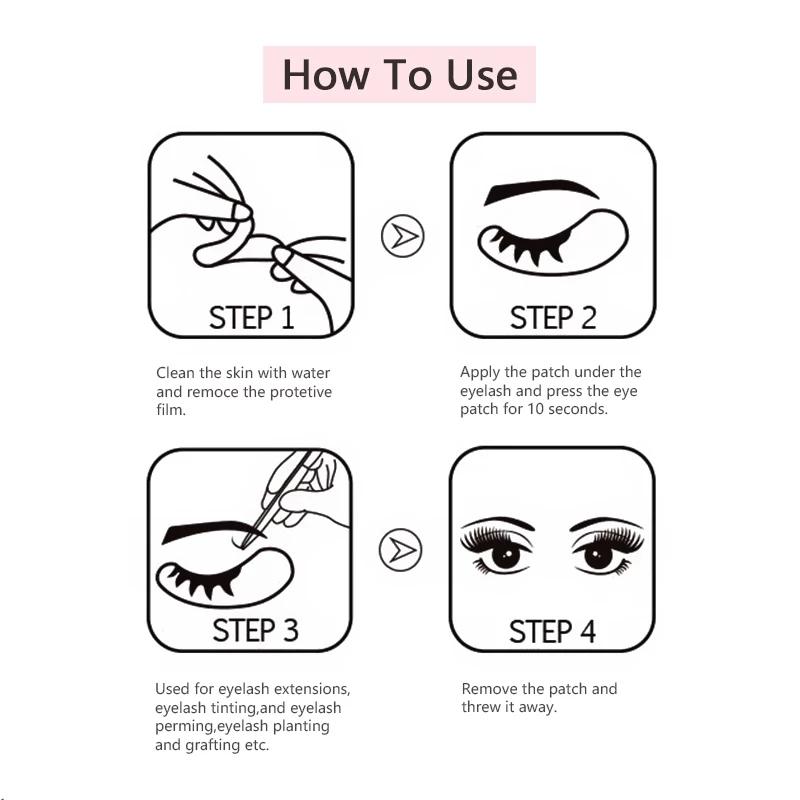 50/100 PCS Patches for Eyelash Extension Under Eye Pads Eyelash Patches Free Sticker False Eyelashe Custom Logo Make Up Tools