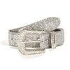 Women's Wide Waistband Shining PU Leather Strap For Western Belt For Girls Y2K Men Rhinestone F B7L6