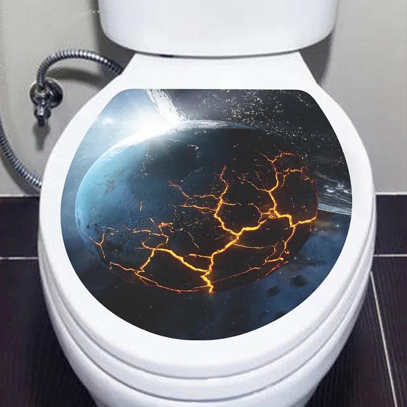 Mehrere Stile Unterwasser Tier Muster Toilettendeckel Aufkleber Badezimmer Dekoration Badezimmer Abnehmbares Gemälde Wandbild Toilettendeckelbezug