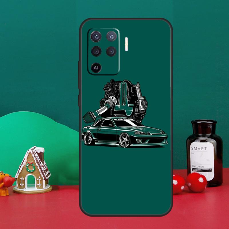 JDM Anime Aesthetic For OPPO A79 A74 A94 A58 A78 A98 A5 A9 A53 A52 A72 A15 A17 A77 A16 A76 A96 A57S A54S Case