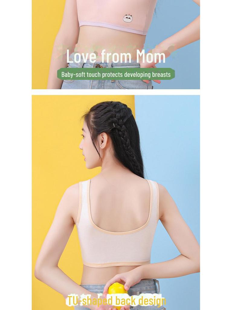 Mädchen Reine Baumwolle Brustwickel Weste - Anti-Bump BH für Junior High Schülerinnen